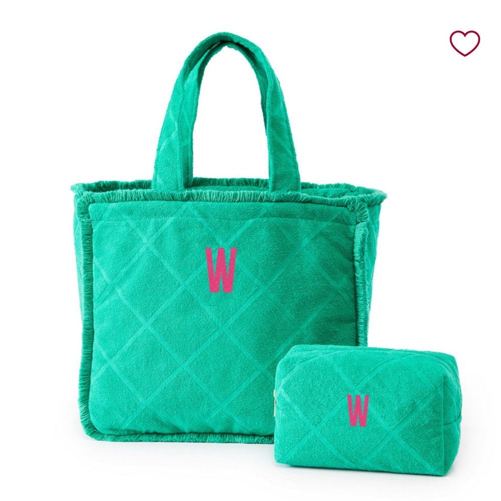 MARK & GRAHAM beach tote bag and pouch set